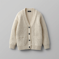 CHUNKY KNIT BUTTON CARDIGAN WOMEN'S OVERSIZED V NECK COZY SWEATER