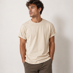 Essential Oversized Cotton T-Shirt Sand Beigee