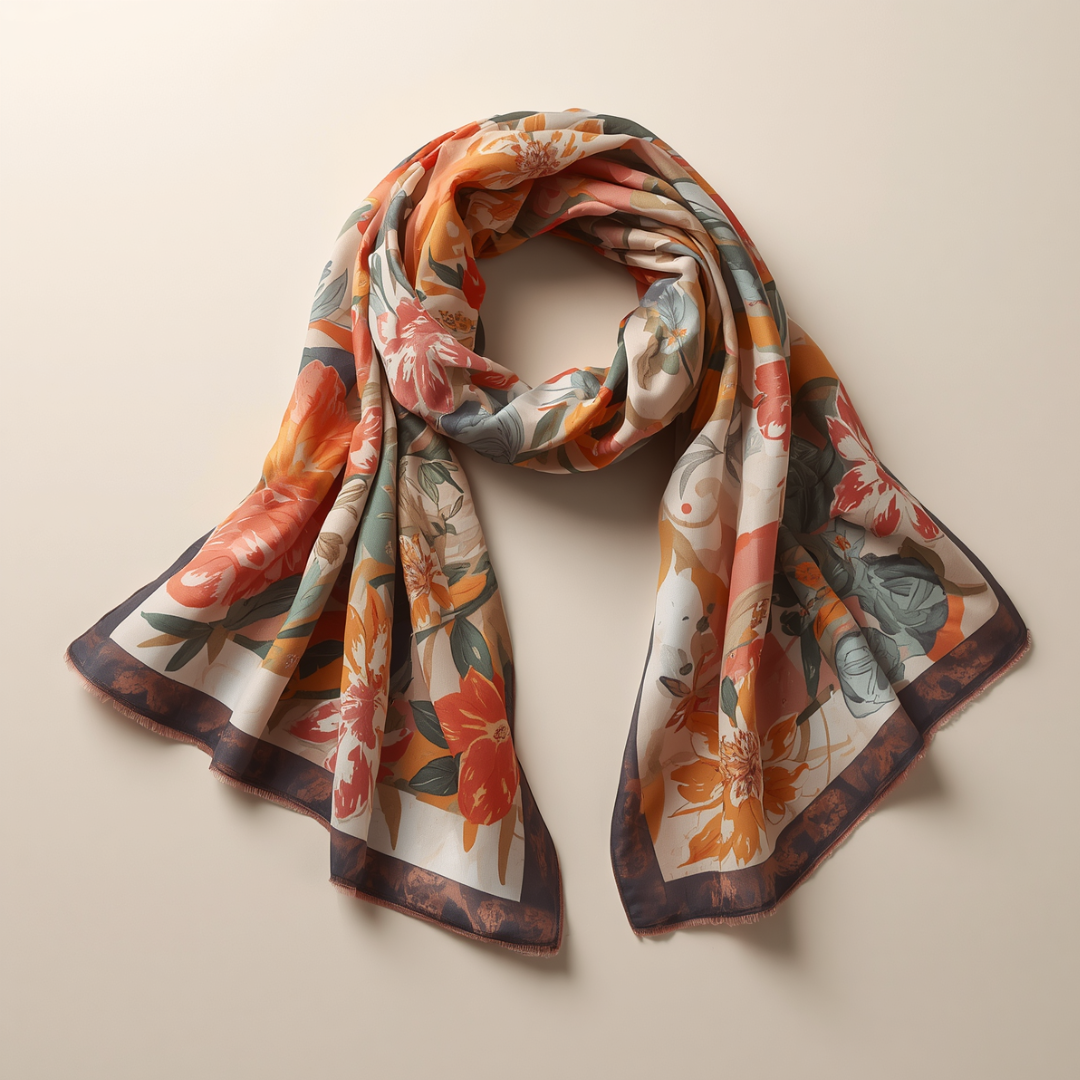 Women's Floral Print Lightweight Fashion Scarf