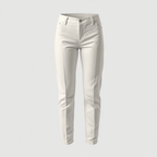 Women's Slim Fit Stretch Chino Pants Mid-Rise Everyday Casual Trousers