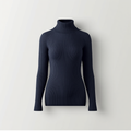 RIBBED TURTLENECK SWEATER WOMEN'S SLIM FIT KNIT LONG SLEEVE PULLOVER